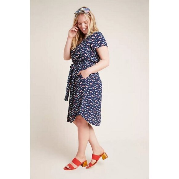 💕ANTHROPOLOGIE MAEVE💕 Catherine Shirtdress ~ Beach Umbrella Print 14 NWT - Picture 9 of 16